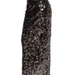 Brown Sequinned Embellished PencilCut Skirt