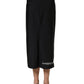 Black DGVIB3 Stretch Jersey Midi Pencil Cut Skirt