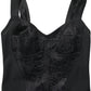 Black Floral Lace Corset Bodycon Bodysuit