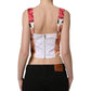Multicolor Floral Cropped Bustier Tank Top