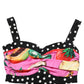 Multicolor Silk Cropped Bustier Corset Top