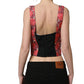 Multicolor Floral Cropped Bustier Tank Top