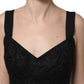 Black Floral Lace Corset Bodycon Bodysuit