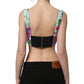 Multicolor Floral Cropped Bustier Tank Top