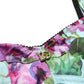 Multicolor Floral Cropped Bustier Tank Top
