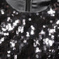 Black Sequined Long Sleeves Crop Blouse Top
