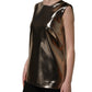 Metallic Bronze Roundneck SleevelessTank Top