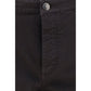 Brown Cotton Cropped Jeans