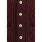 Bordeaux Cashmere Cardigan