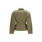 Bicolor Cotton Full-Length Jacket