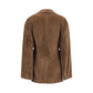 Brown Viscose Full-Length Jacket