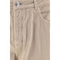 Beige Cotton Casual Pants