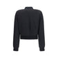 Black Polyester Bomber