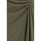 Bicolor Silk Long Skirt