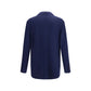 Blue Cashmere Full-Length Jacket