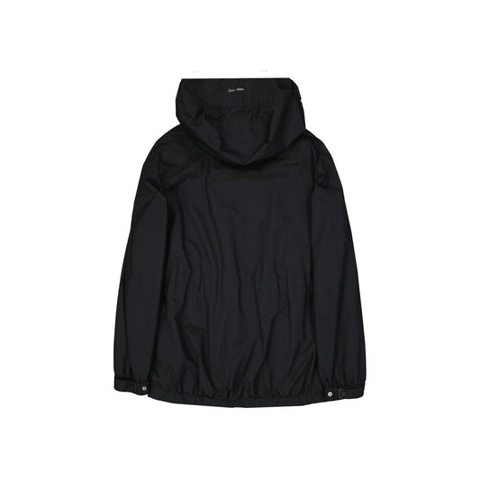 Black Polyester Shell Jacket