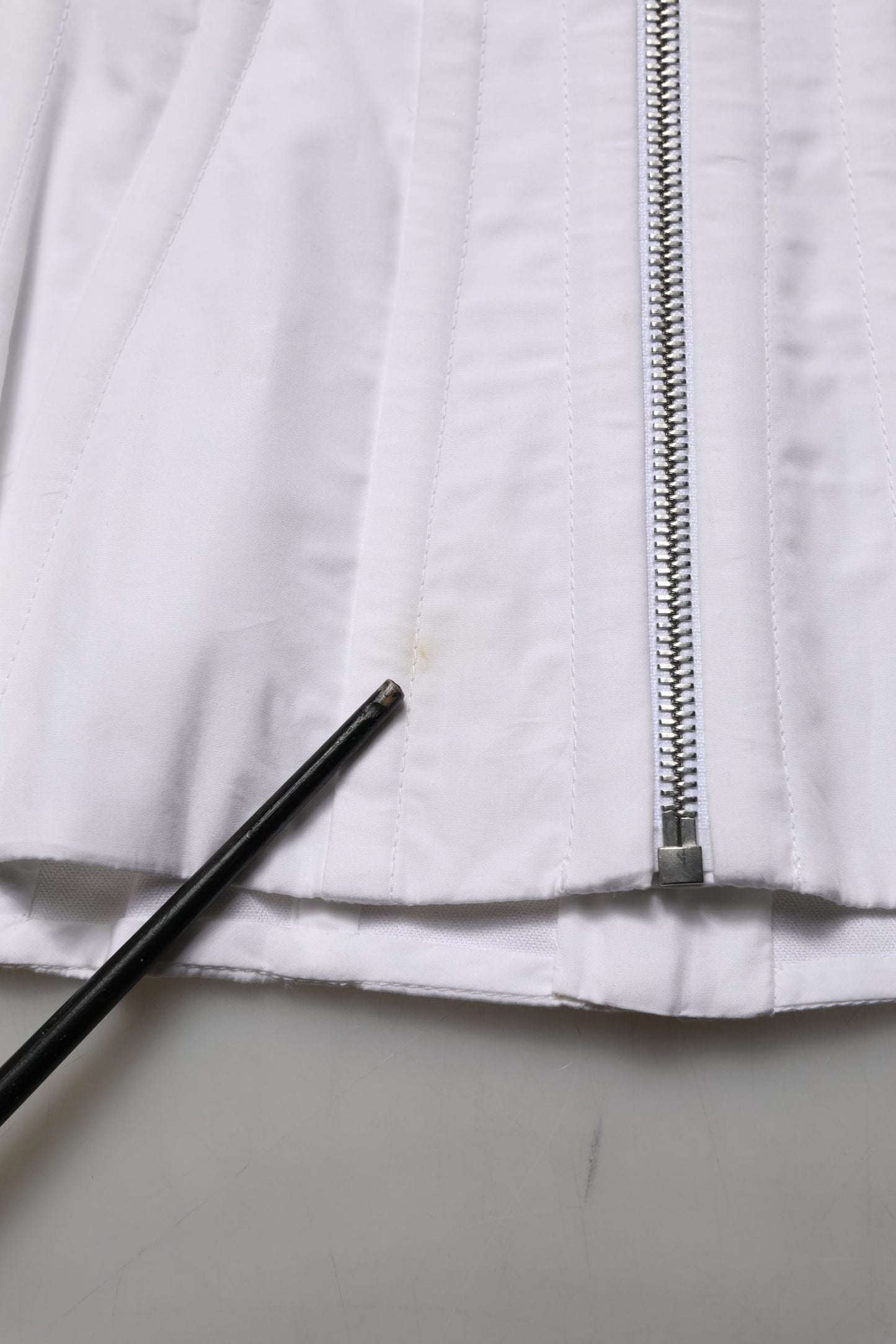 White Brown Cotton Sleeveless Corset Top