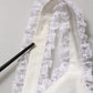 White Lace Trimmed Cotton Cropped Tank Top