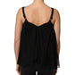 Black Sleeveless Floral Lace Tank Blouse Top