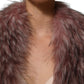 Pink Acrylic Faux Fur Knit Shrug Vest Top