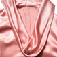 Pink Satin Silk V-neck Long Sleeves Blouse Top