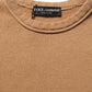 Brown Wool Short Sleeves Cropped Blouse Top