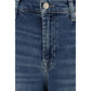 Blue Cotton Flared Jeans