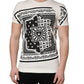 White Cotton Logo Bandana Print Men T-shirt