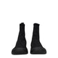 Black Fabric High Top Sneakers