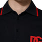 Black DG Logo Print Short Sleeve Polo T-shirt