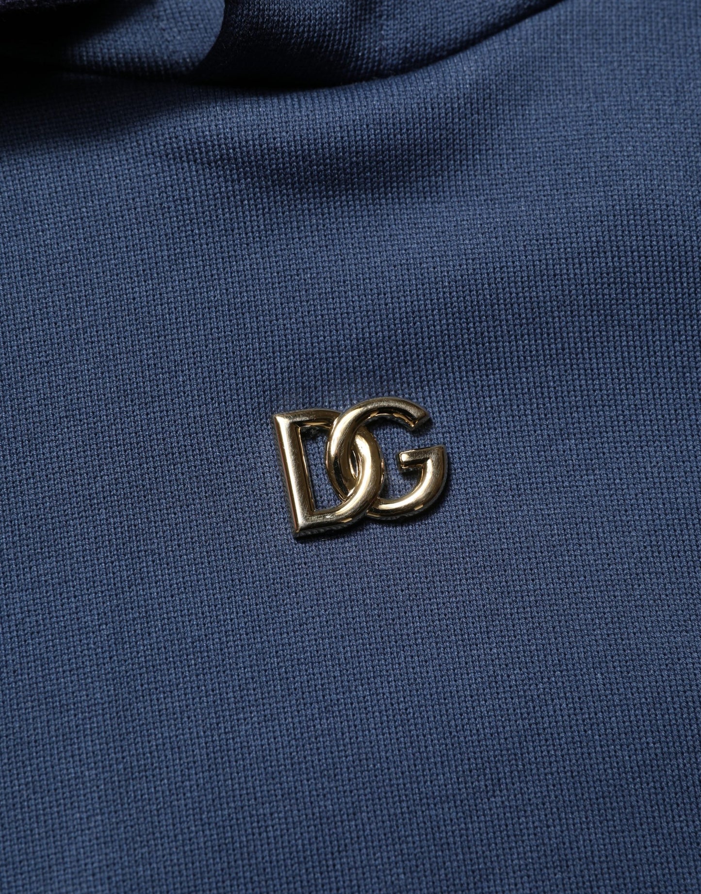 Blue Cotton Coral Logo Hooded Sweatshirt Sweater