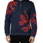 Blue Cotton Coral Logo Hooded Sweatshirt Sweater