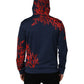 Blue Cotton Coral Logo Hooded Sweatshirt Sweater