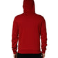 Red Embroidered Logo Hooded Full Zip Sweater