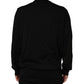 Black Graphic Logo Crew Neck Wool Pullover Sweater