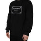 Black Graphic Logo Crew Neck Wool Pullover Sweater
