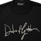 Black embroidered Logo Crew Neck Pullover Sweater