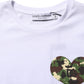 White Heart Shaped Camouflage Patch Men T-shirt