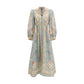 Multicolor Linen Casual Dress