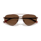Brown Metal Sunglasses