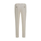 White Cotton Casual Pants