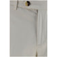 White Cotton Casual Pants