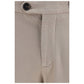 Beige Cotton Casual Pants