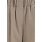 Beige Cotton Casual Pants