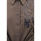 Brown Cotton Casual Dress