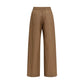 Brown Cotton Casual Pants