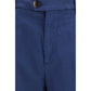 Blue Cotton Chino Pants
