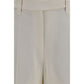 Beige Viscose Casual Pants