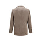 Gray Cotton Full-Length Jacket