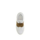 White Calf Leather Bos Taurus Sneakers